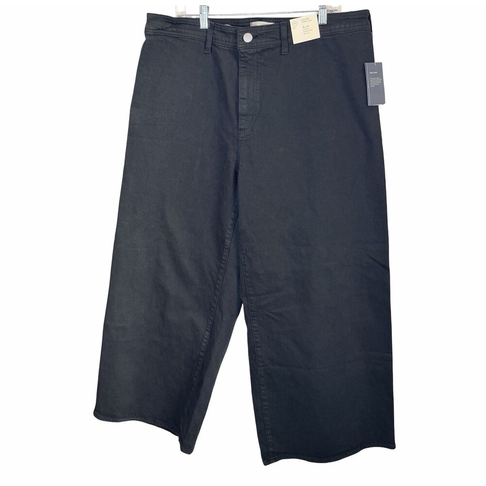Universal Thread Women's Size 17 High-Rise Sailor Wide-Leg Jeans Black NEW Tag